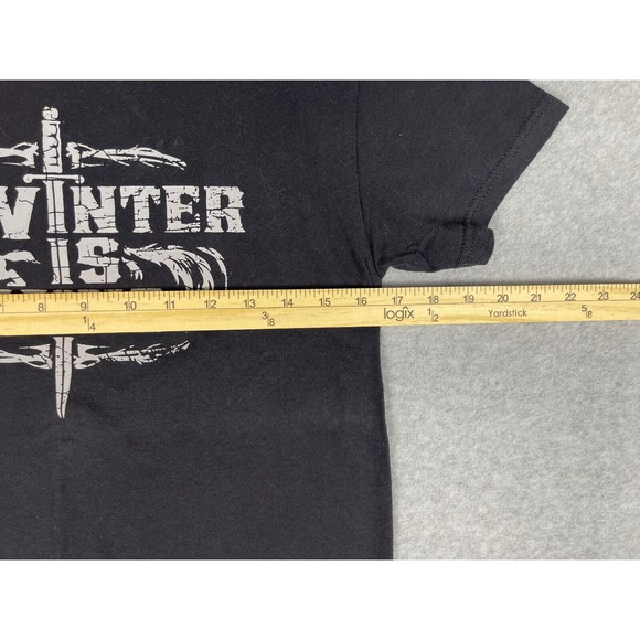 Game of Thrones T Shirt Mens S Black Winter is Coming John Snow Knights Watch - Picture 3 of 4